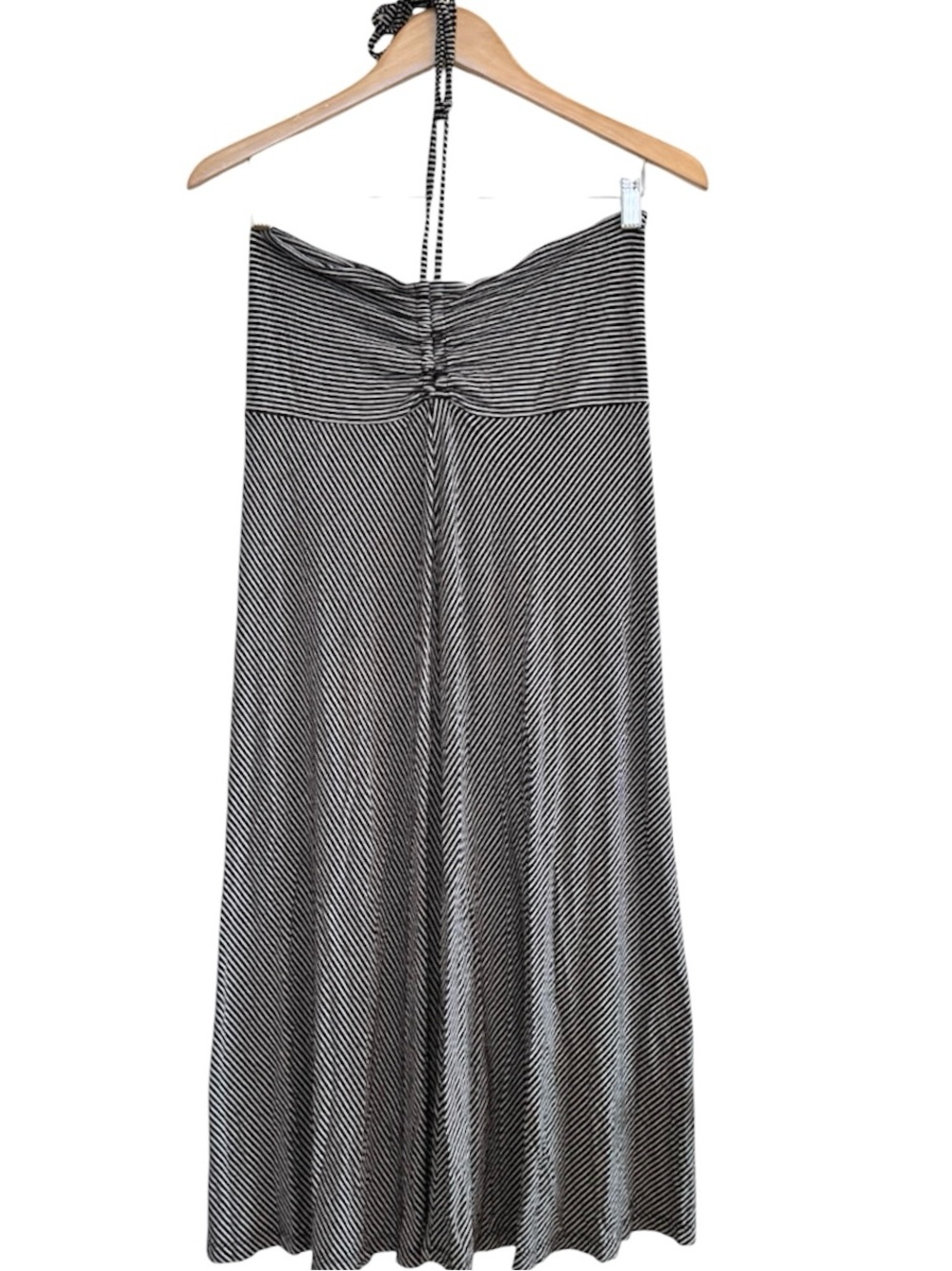 🌈 6/$60 Dakini black and white striped mini halter dress size small